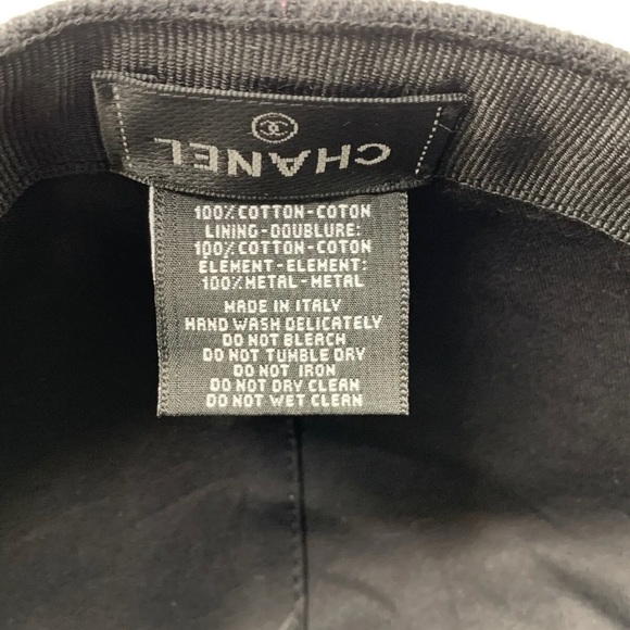 Authentic CHANEL Logo Black Denim Baseball Cap Hat Brand New - Picture 6 of 11